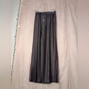 Fashion Nova Black Sheer Maxi Skirt